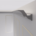 20 Meter + 4 Innenecken Stuckleiste für indirekte Beleuchtung LED OL-9 Grau